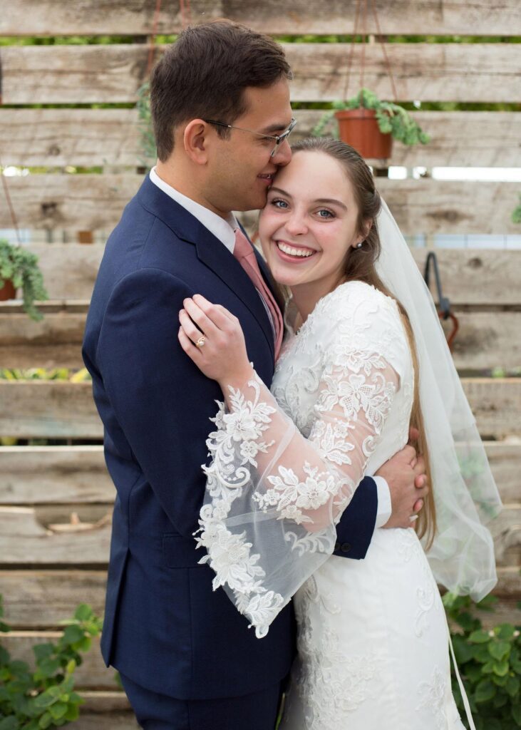 bride and groom shade home and garden