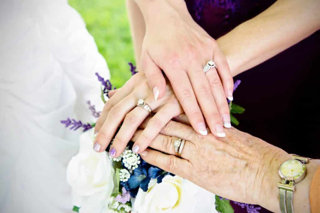 three generation wedding ring shot