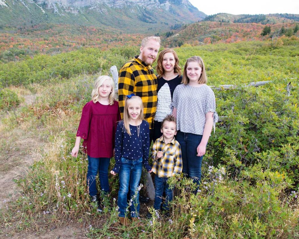 family portrait in canyon