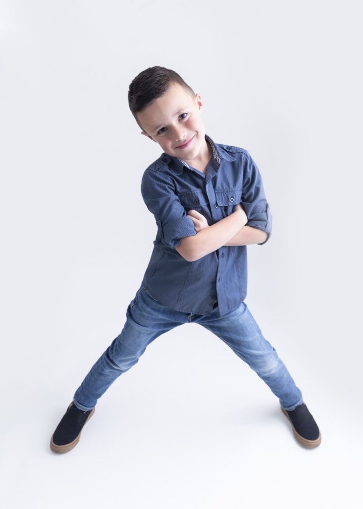 child session boy smiling