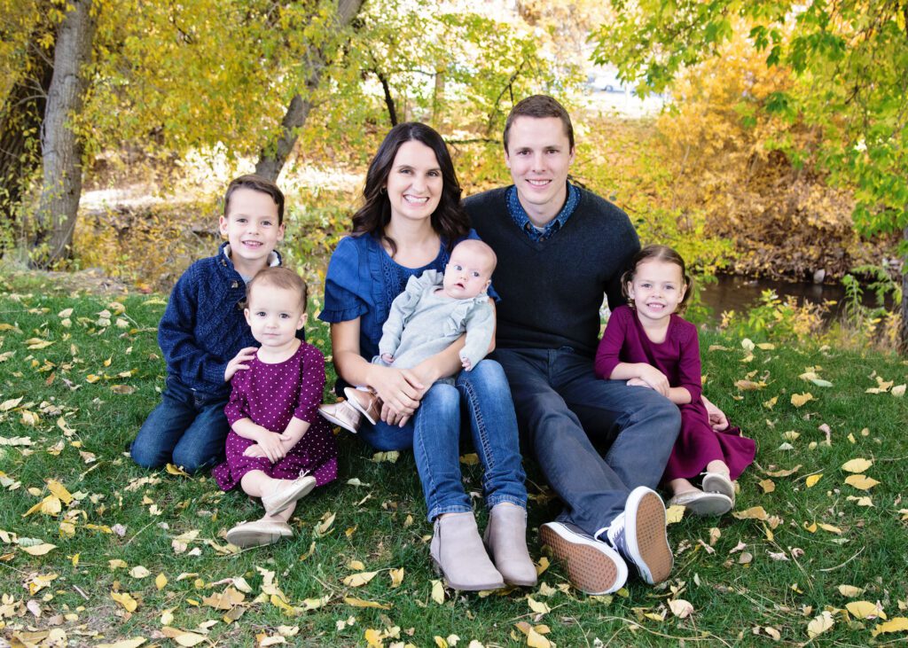 family on green grass