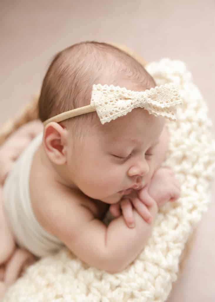 utah newborn portrait baby girl