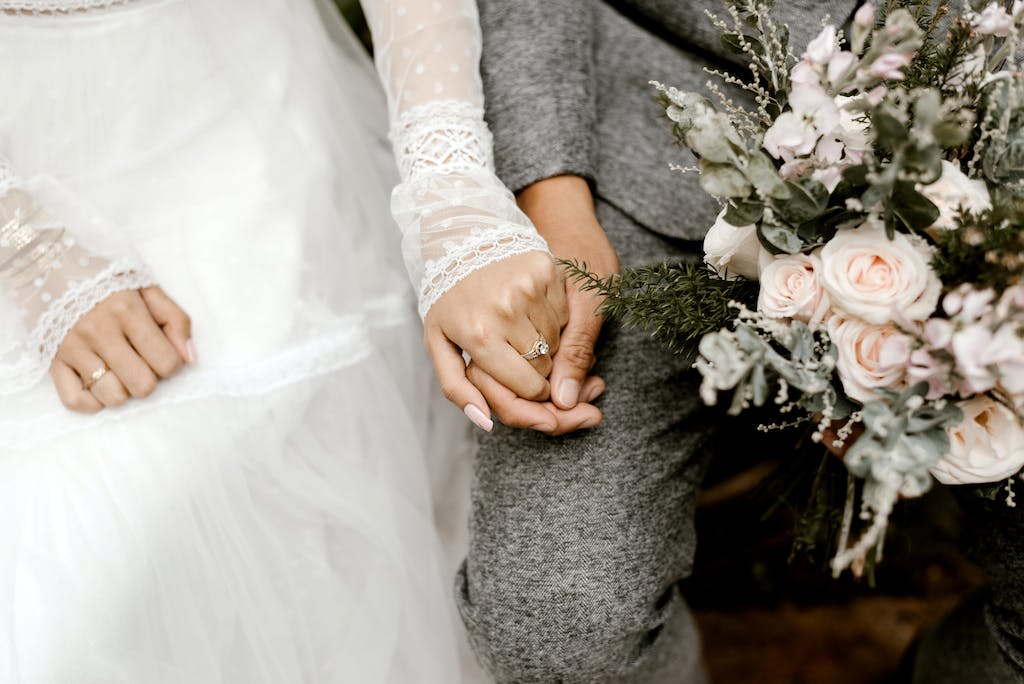 Bride And Groom Holding Hands Salt Lake City Wedding Photographer