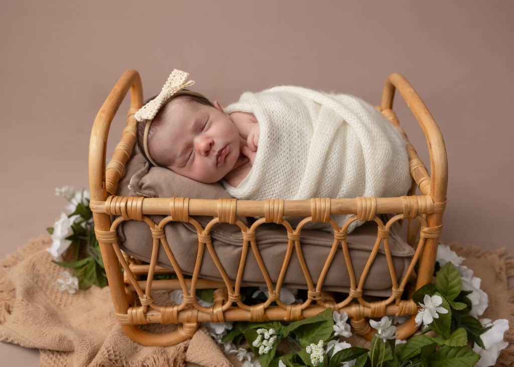 newborn photography props boho bed