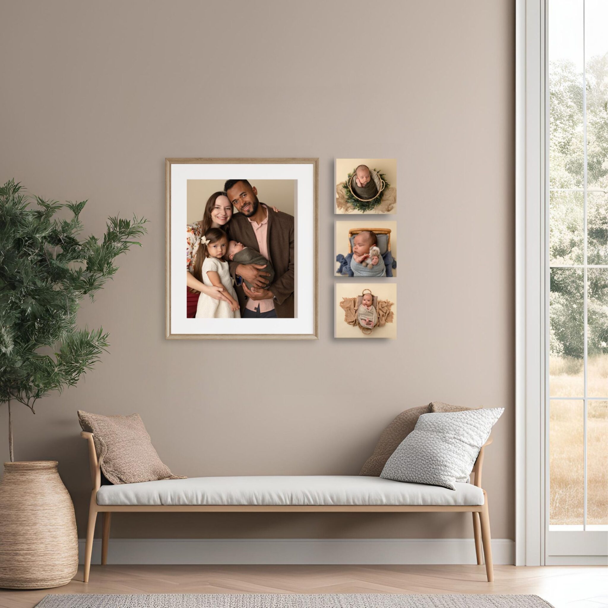 why print your photos? gallery wall of family and kid photos